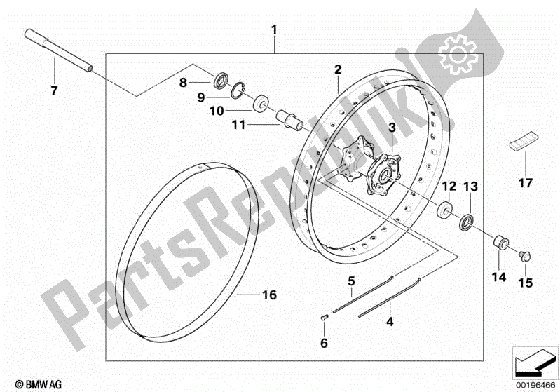 Toutes les pièces pour le Roue à Rayons, Avant du BMW F 800 GS K 72 2008 - 2012