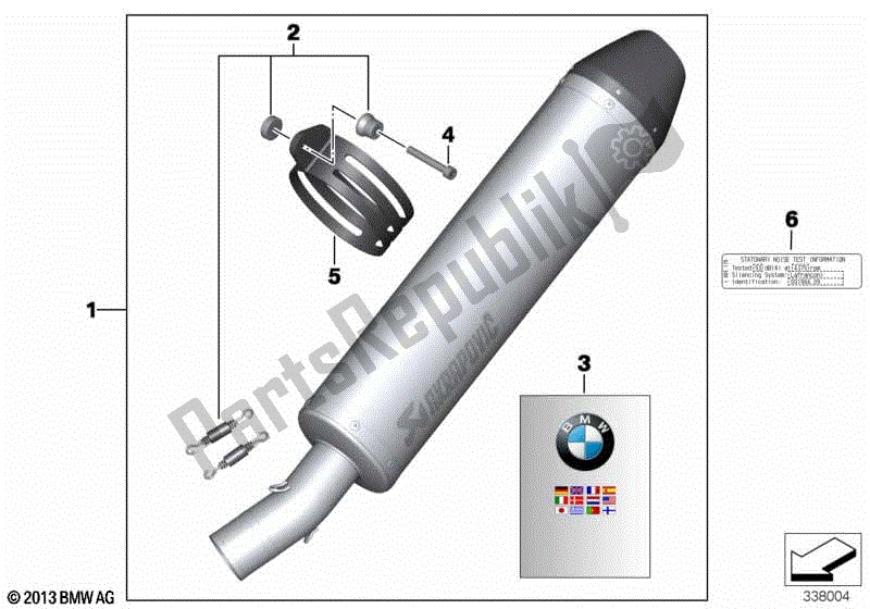 Toutes les pièces pour le Silencieux De Sport du BMW F 800 GS K 72 2008 - 2012