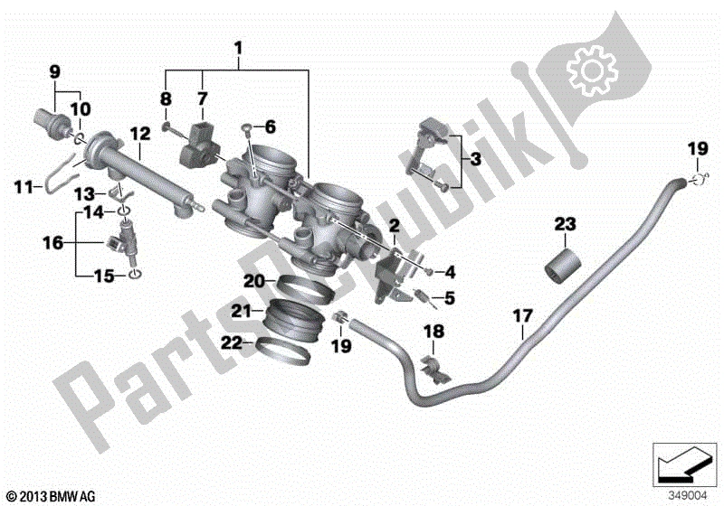 Todas las partes para Conjunto De Carcasa Del Acelerador de BMW F 800 GS K 72 2008 - 2012