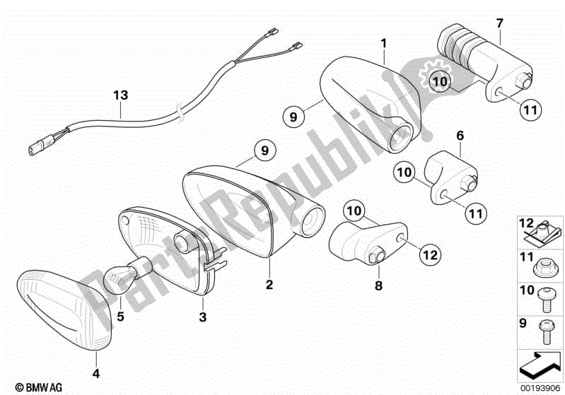 Todas las partes para Luces De Señal De Giro de BMW F 800 GS K 72 2008 - 2012