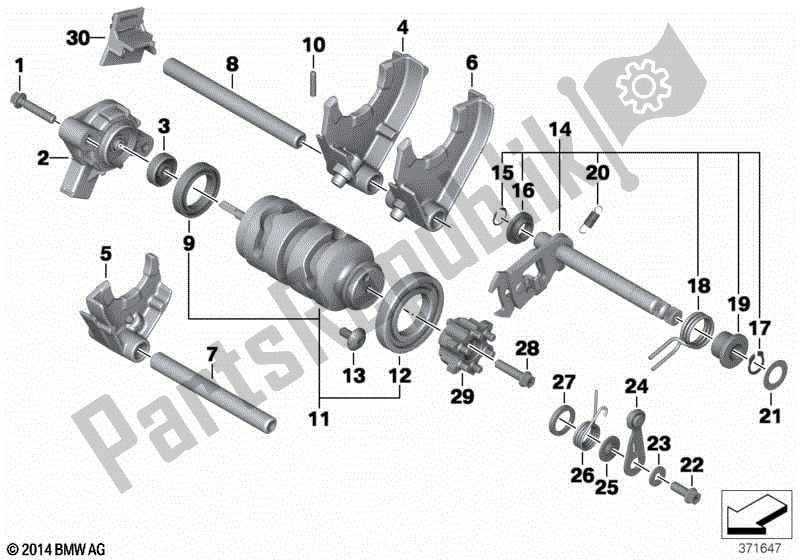 Todas las partes para Componentes De Cambio De Transmisión De 6 Velocidades de BMW F 800 GS K 72 2013 - 2016