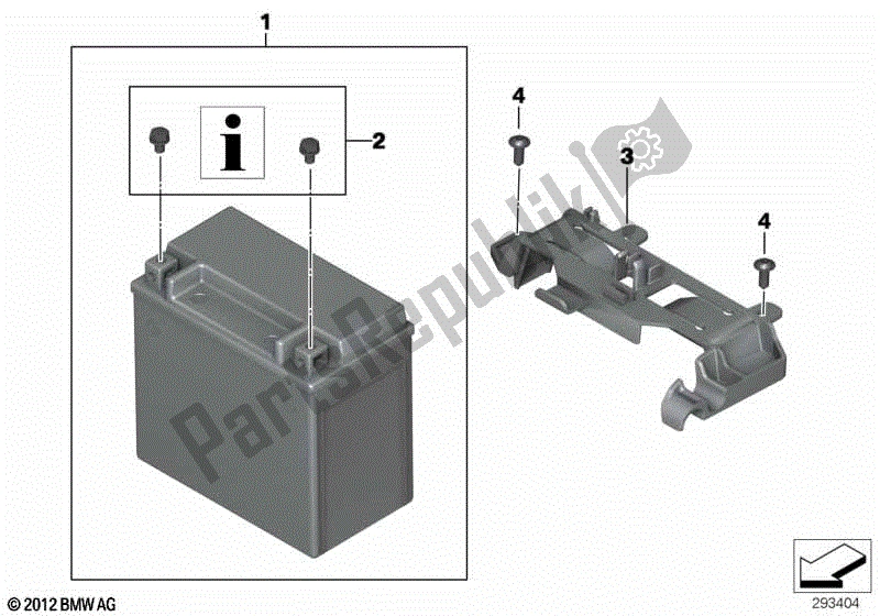 Todas las partes para Batería Con Soporte de BMW F 800 GS K 72 2013 - 2016