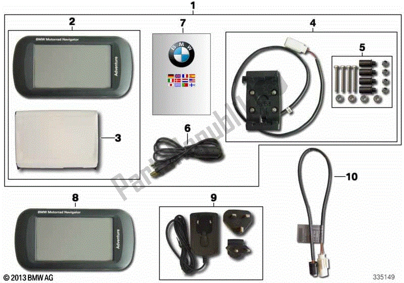 Todas las partes para Bmw Motorrad Navigator Aventura de BMW F 800 GS K 72 2013 - 2016