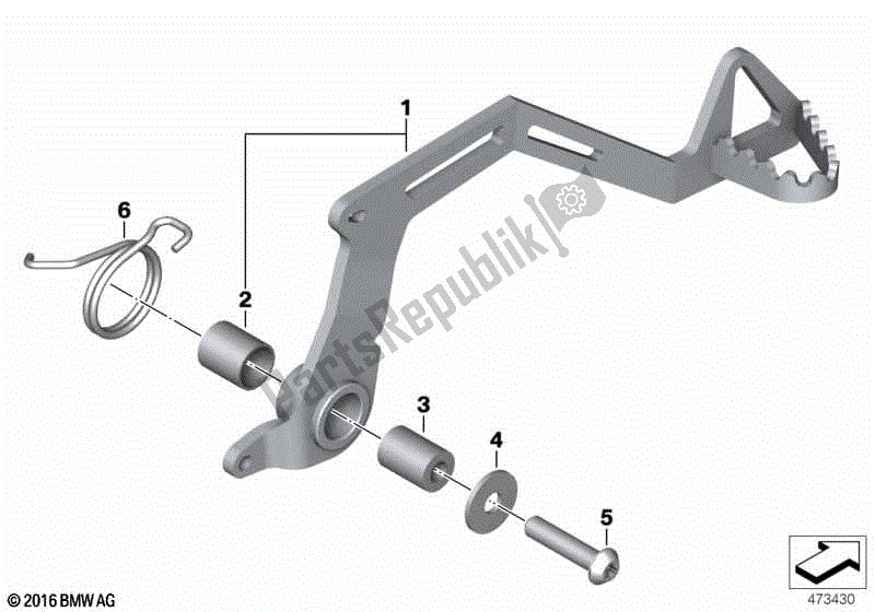 Todas las partes para Pedal De Freno de BMW F 800 GS K 72 2013 - 2016