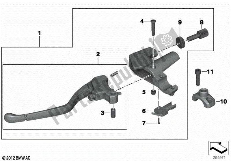 Todas las partes para Conjunto De Palanca De Embrague Abrazadera De Manillar M6 de BMW F 800 GS K 72 2013 - 2016