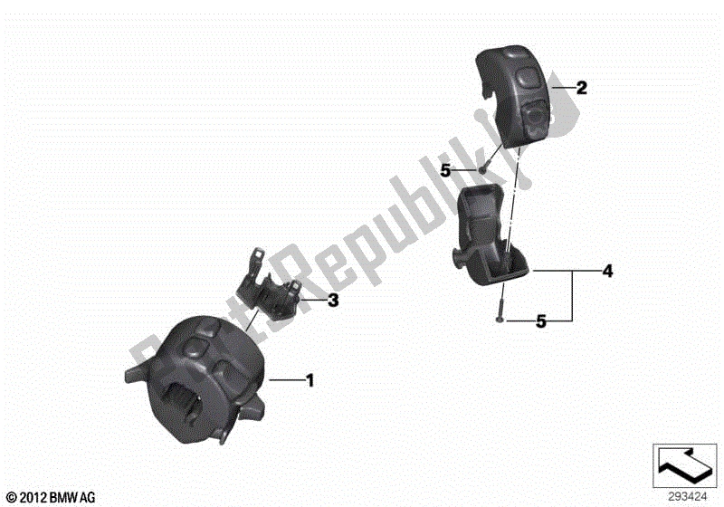 Todas las partes para Interruptor Combinado En El Manillar de BMW F 800 GS K 72 2013 - 2016