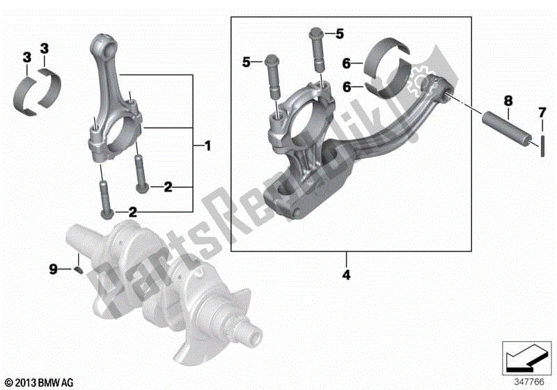 Todas las partes para Cigüeñal / Biela / Piezas De Montaje de BMW F 800 GS K 72 2013 - 2016