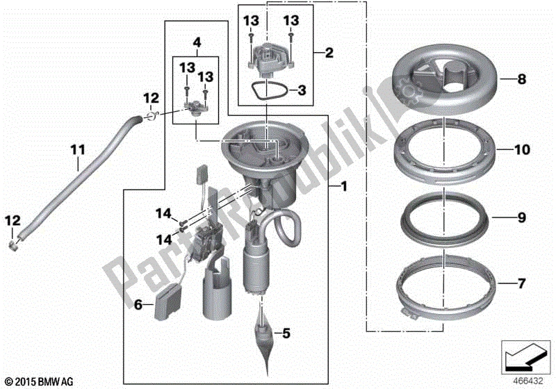 Toutes les pièces pour le Pompe à Essence du BMW F 800 GS K 72 2013 - 2016