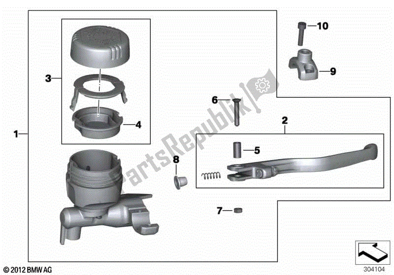 Todas las partes para Conjunto De Freno De Mano Abrazadera De Manillar M6 de BMW F 800 GS K 72 2013 - 2016