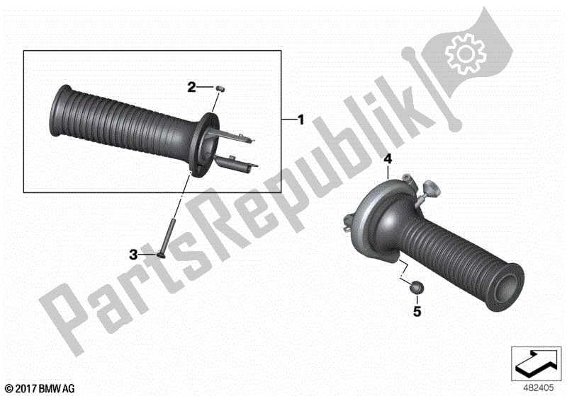 Todas las partes para Puños De Manillar Para Vehículos Especiales de BMW F 800 GS K 72 2013 - 2016