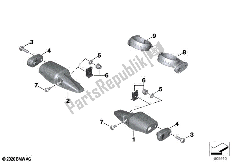 Todas las partes para Soporte Para Bombillas De Intermitentes, Delantero de BMW F 800 GS K 72 2013 - 2016