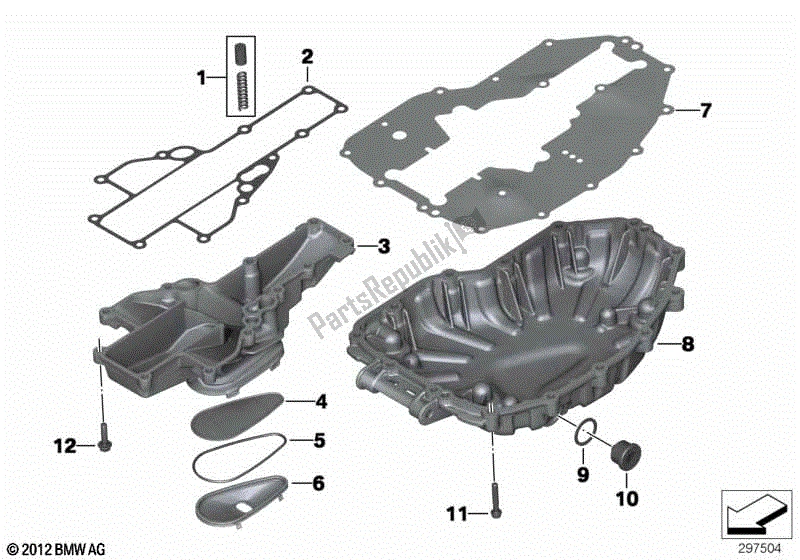 Todas las partes para Colector De Aceite de BMW F 800 GS K 72 2013 - 2016