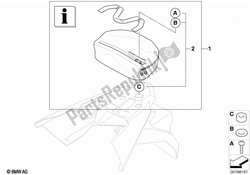 Todas las partes para Bolsillo Trasero de BMW F 800 GS K 72 2013 - 2016