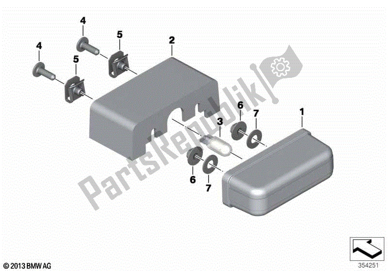 Todas las partes para Luz De La Placa De Matrícula de BMW F 800 GS K 72 2013 - 2016