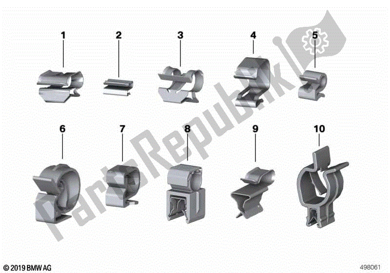 Todas las partes para Clips De Retención, Clips De Línea de BMW F 800 GS K 72 2013 - 2016