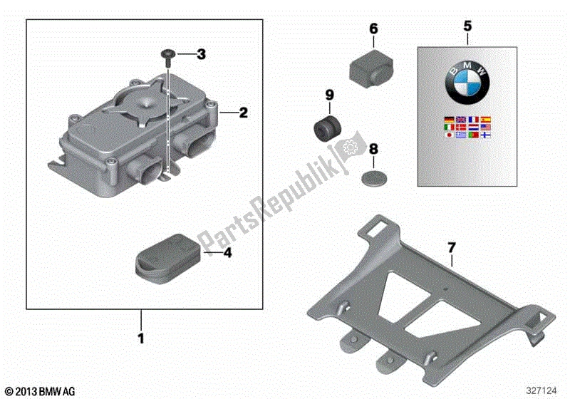 Todas las partes para Sistema De Alarma Antirrobo Modernizado de BMW F 800 GS K 72 2013 - 2016