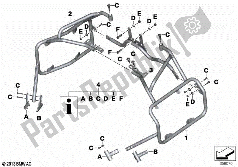 Todas las partes para Juego De Estuches, Estuches De Aluminio de BMW F 800 GS K 72 2013 - 2016