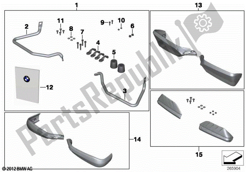 Todas las partes para Juego De Protectores De Manos de BMW F 800 GS K 72 2013 - 2016