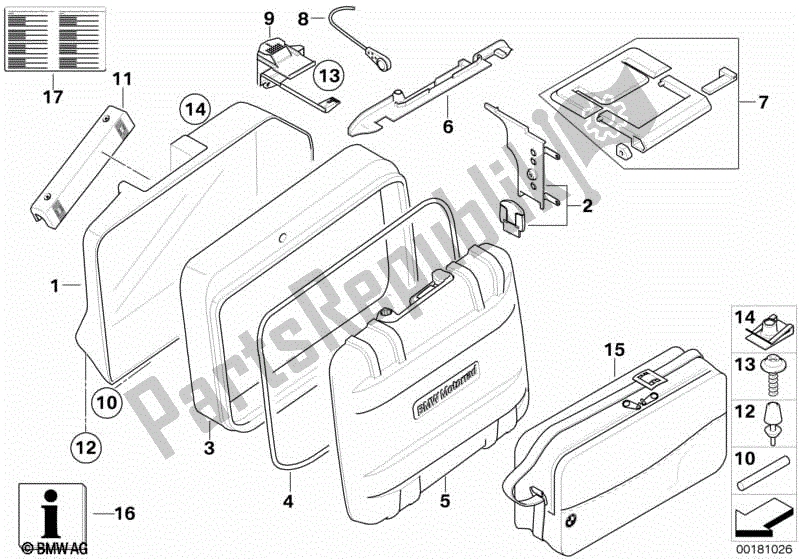 Todas las partes para Piezas Sueltas, Estuche Vario de BMW F 800 GS K 72 2013 - 2016