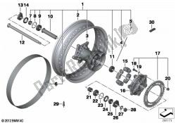 Spoke wheel, rear