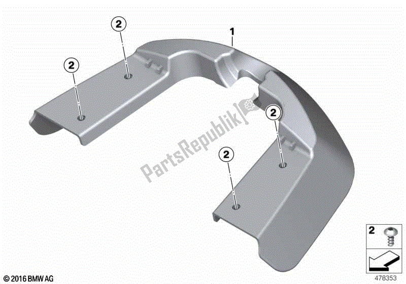 Todas las partes para Embellecedor Para Caja De Radio Bidireccional de BMW F 800 GS K 72 2013 - 2016