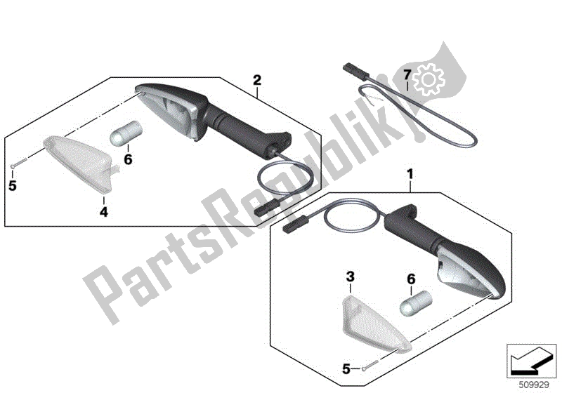 Todas las partes para Señales De Giro, Frente de BMW F 800 GS K 72 2013 - 2016