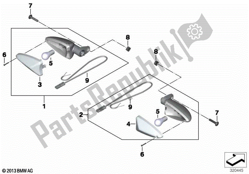 Todas las partes para Intermitentes, Traseros de BMW F 800 GS K 72 2013 - 2016