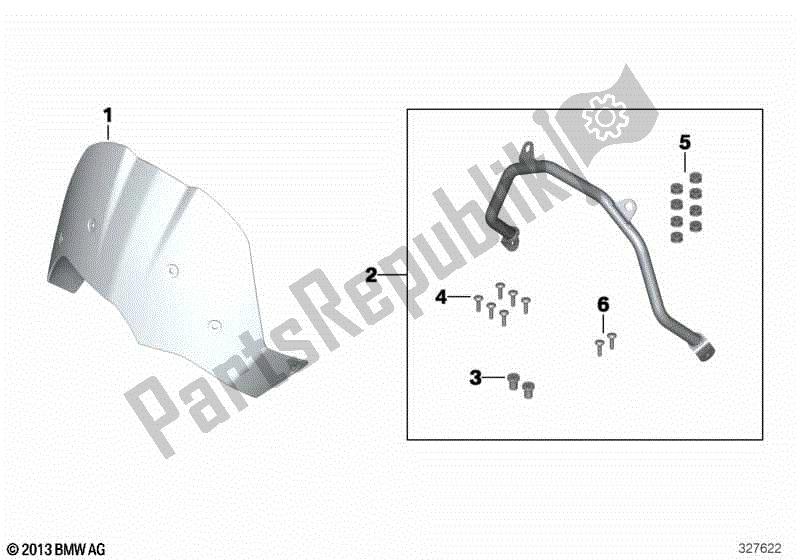 Todas las partes para Parabrisas, Pequeño, Transparente de BMW F 800 GS K 72 2013 - 2016