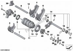 6-speed transmission shift components