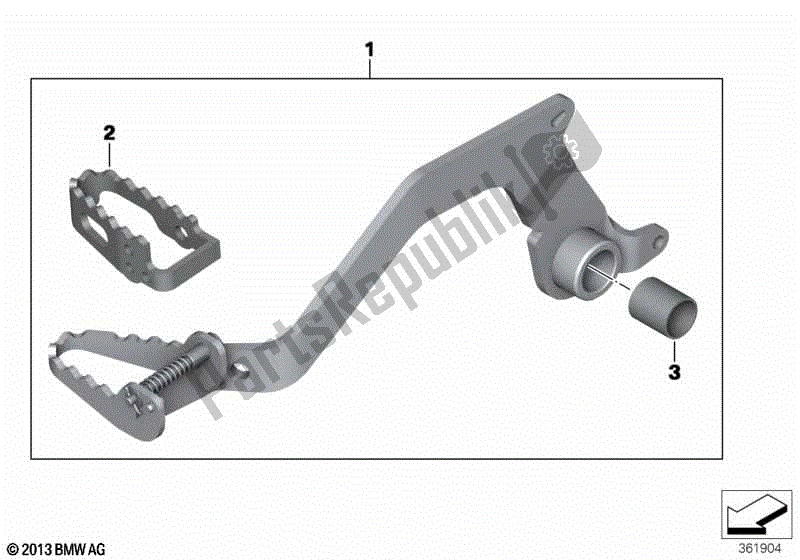 Todas las partes para Pedal De Freno de BMW F 800 GS K 72 2017 - 2018