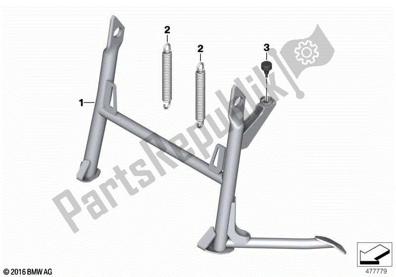 Todas las partes para Soporte Central de BMW F 800 GS K 72 2017 - 2018