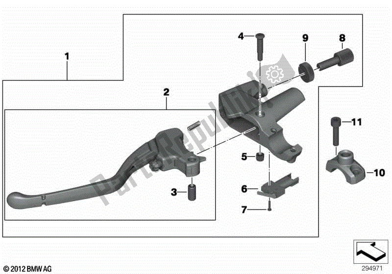 Todas las partes para Conjunto De Palanca De Embrague Abrazadera De Manillar M6 de BMW F 800 GS K 72 2017 - 2018