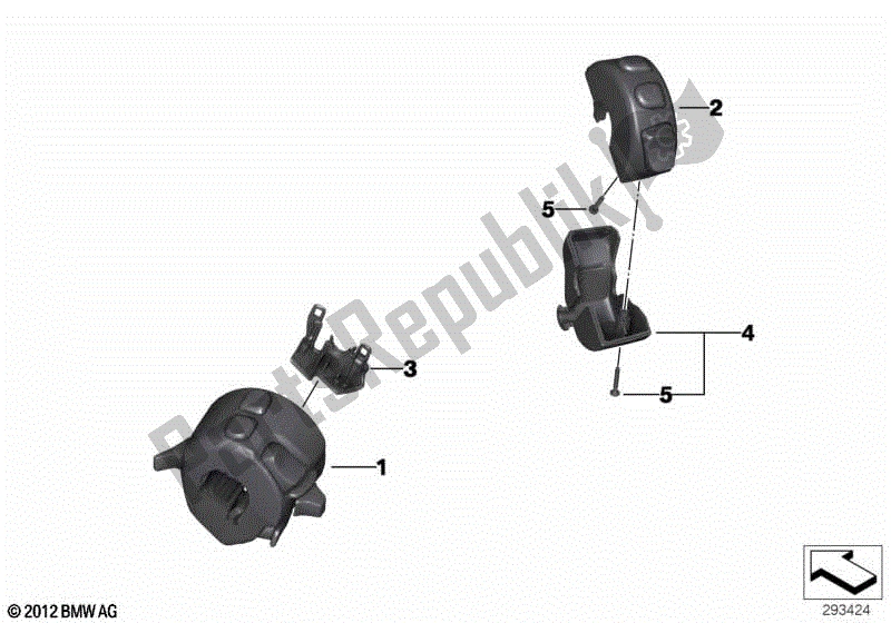 Todas las partes para Interruptor Combinado En El Manillar de BMW F 800 GS K 72 2017 - 2018