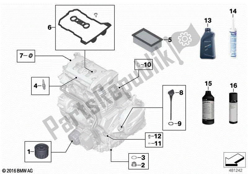 Toutes les pièces pour le Huile Moteur / Service D'entretien du BMW F 800 GS K 72 2017 - 2018