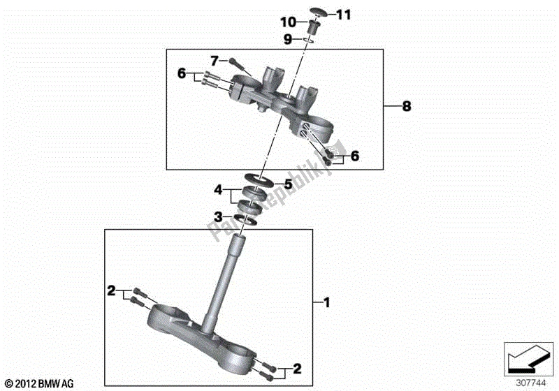 Todas las partes para Soporte De Horquilla, Inferior / Superior de BMW F 800 GS K 72 2017 - 2018