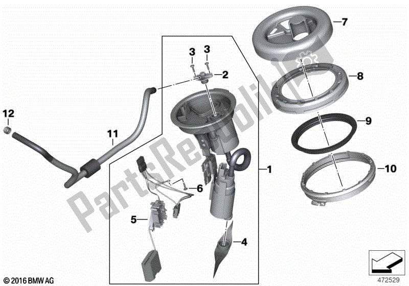 Todas las partes para Bomba De Combustible de BMW F 800 GS K 72 2017 - 2018