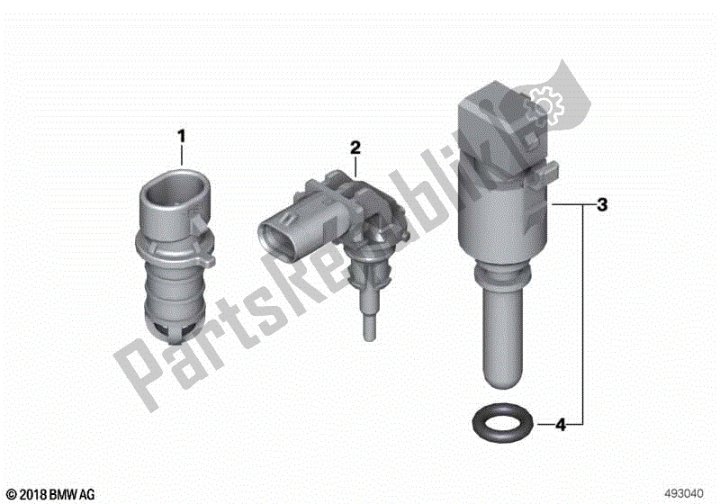 All parts for the Intake Air Temperature Sensor of the BMW F 800 GS K 72 2017 - 2018