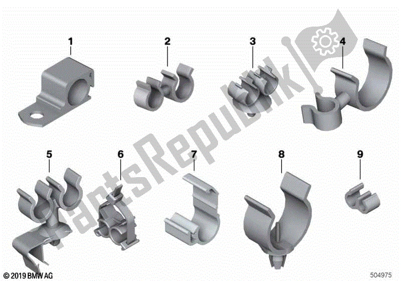 Todas las partes para Clips De Línea, Soportes De Manguera de BMW F 800 GS K 72 2017 - 2018