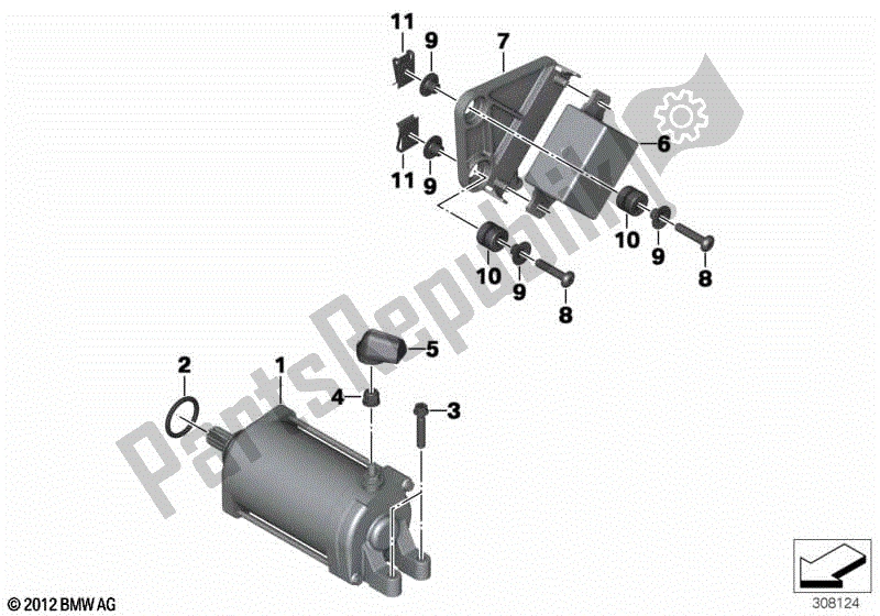 Todas las partes para Inicio de BMW F 800 GS K 72 2017 - 2018