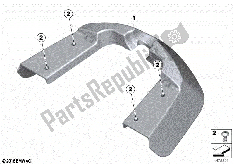 Todas las partes para Embellecedor Para Caja De Radio Bidireccional de BMW F 800 GS K 72 2017 - 2018