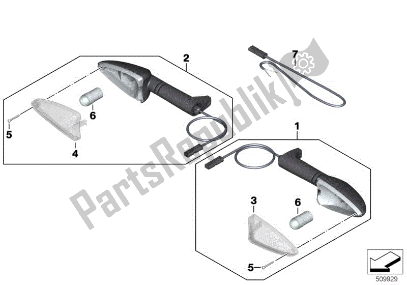 Todas las partes para Señales De Giro, Frente de BMW F 800 GS K 72 2017 - 2018