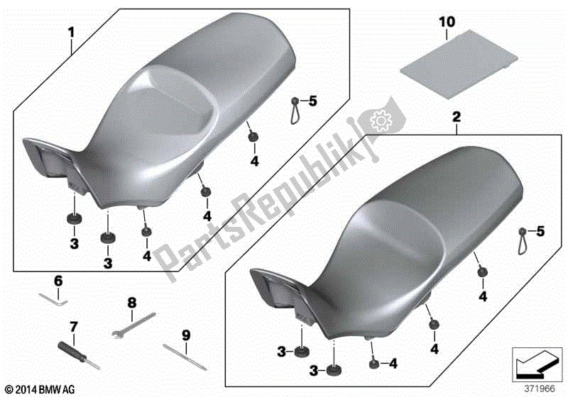 Todas las partes para Banqueta de BMW F 800 GS ADV K 75 2013 - 2016