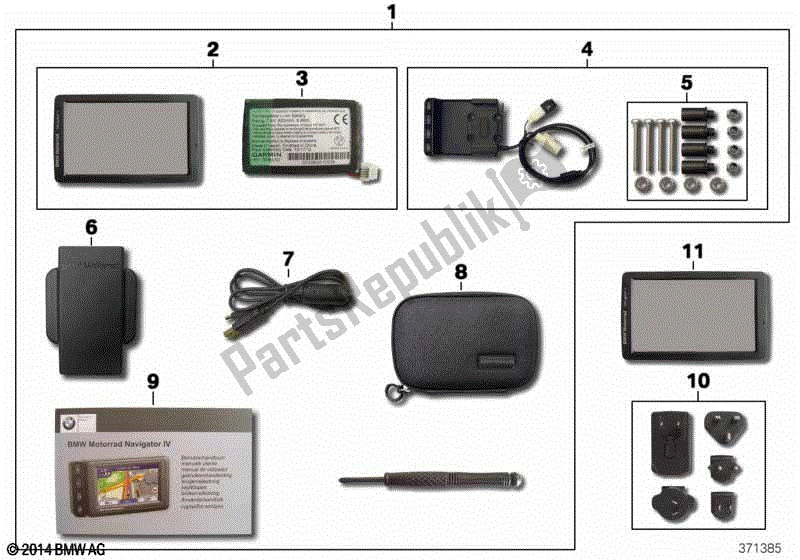 Todas las partes para Bmw Motorrad Navigator V de BMW F 800 GS ADV K 75 2013 - 2016