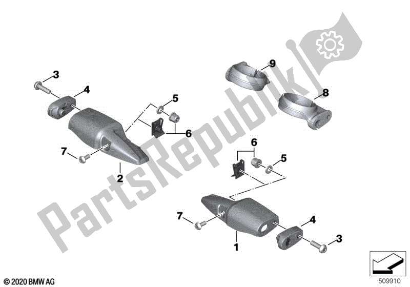 Todas las partes para Soporte Para Bombillas De Intermitentes, Delantero de BMW F 800 GS ADV K 75 2013 - 2016