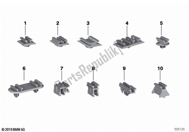 Todas las partes para Soporte De Conexión Enchufable de BMW F 800 GS ADV K 75 2013 - 2016