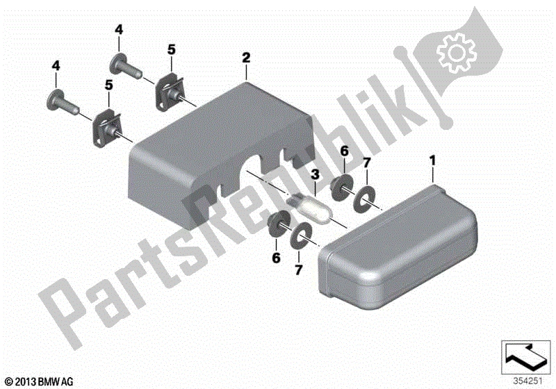 Todas las partes para Luz De La Placa De Matrícula de BMW F 800 GS ADV K 75 2013 - 2016