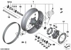 Spoke wheel, rear