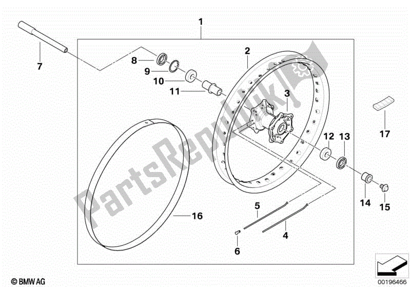 Todas las partes para Rueda De Radios, Delantera de BMW F 800 GS ADV K 75 2013 - 2016