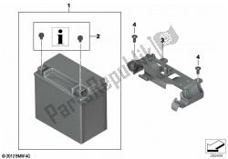 batteria con staffa