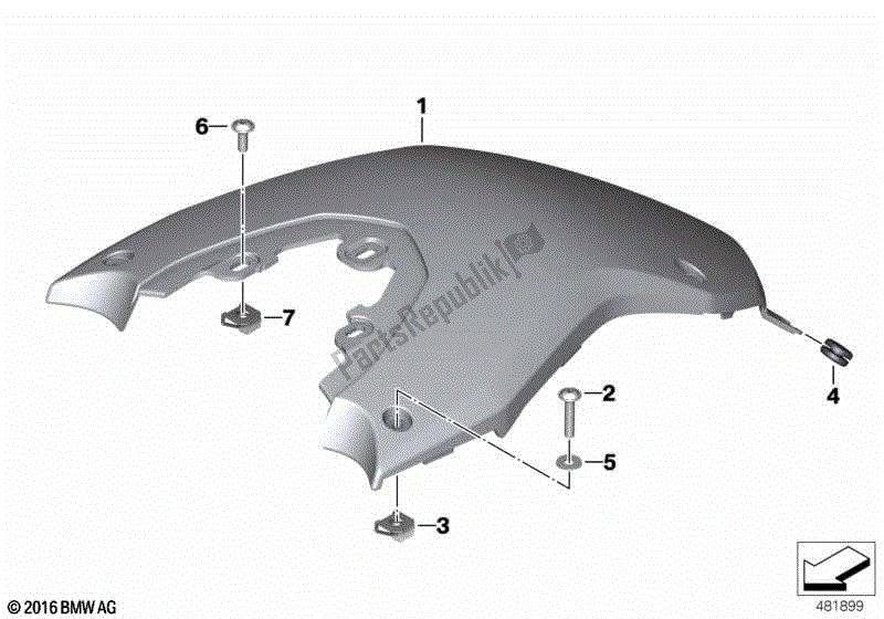 Todas las partes para Centro De Cobertura de BMW F 800 GS ADV K 75 2016 - 2018